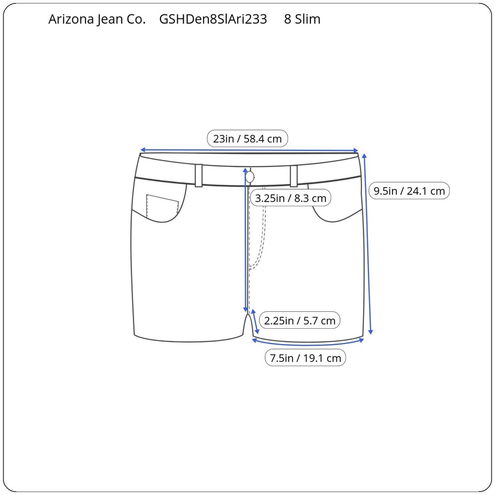 Arizona Jean Co. Girls Slim Denim Shorts - Picture 7 of 7
